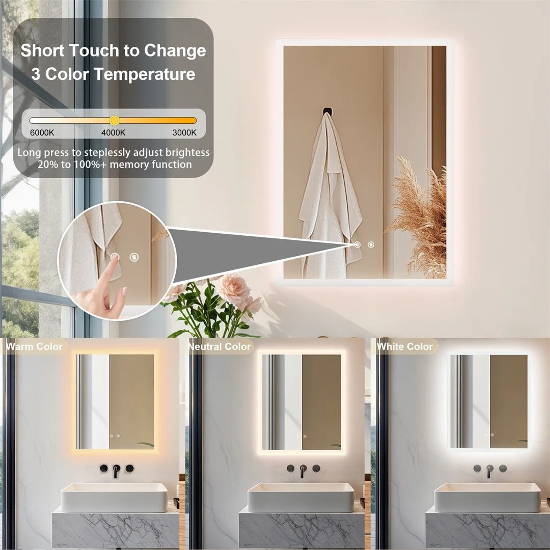 Backlit LED Rectangle Vanity Mirror