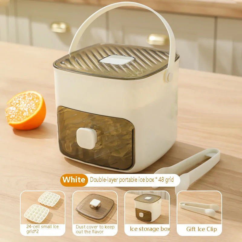 48-Cube Ice Tray with Lever Release