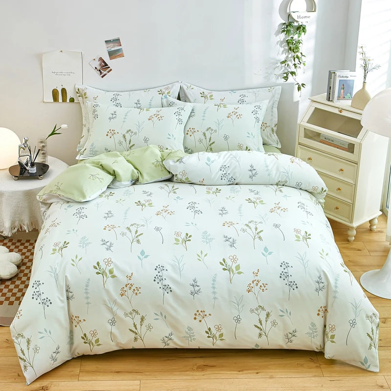 Cotton Stripe Duvet Cover Set — Geometric, Soft & Breathable
