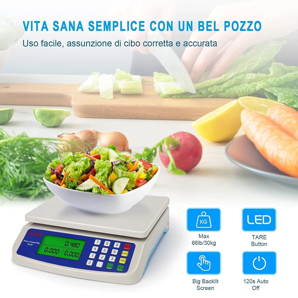 PrecisionWeigh™ Digital Kitchen Scale — 30KG High-Accuracy LCD