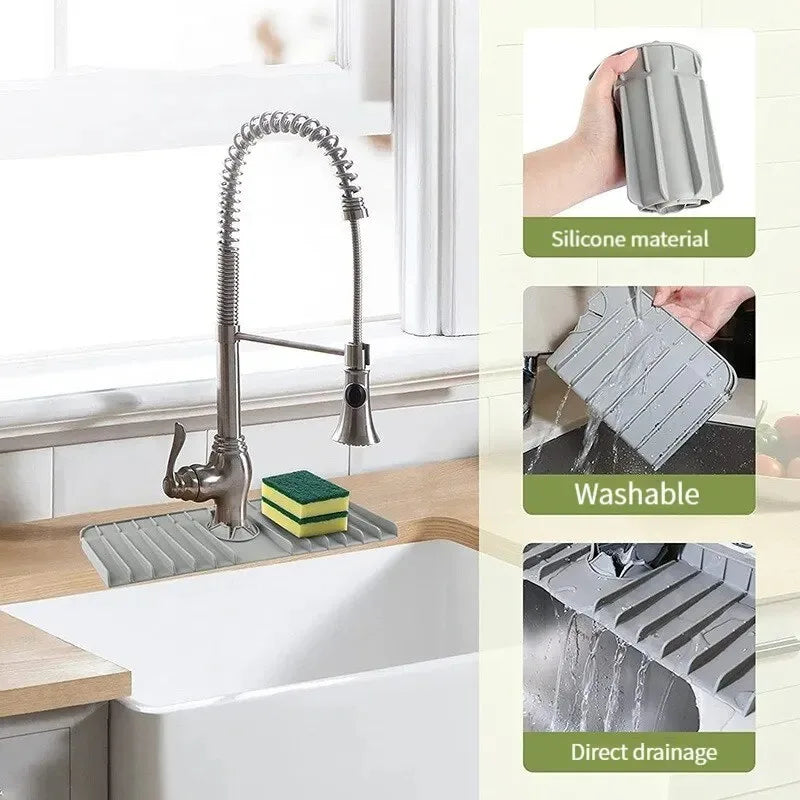 Silicone Sink Faucet Drip Mat