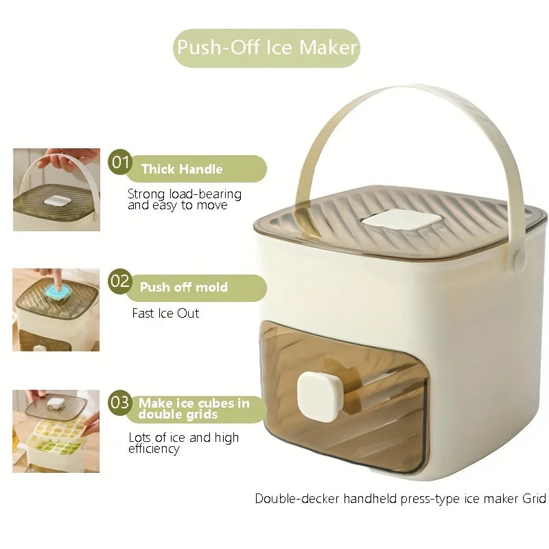 48-Cube Ice Tray with Lever Release