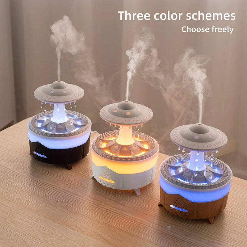 RainDrop™ Cloud Mood Humidifier — Cascading Water Effect with Ambient Light