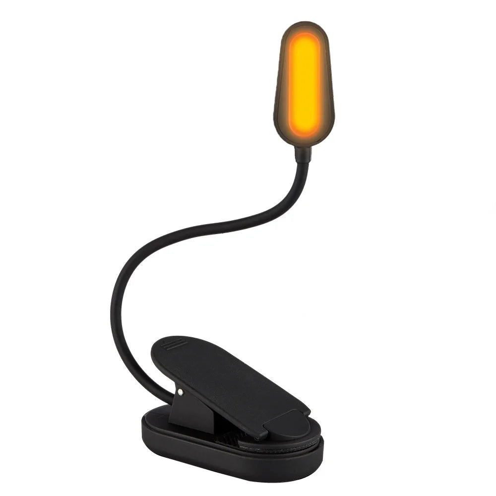 NightRead™ Amber Clip-On Book Light — Blue Light Free, USB-C Rechargeable, Sleep-Safe