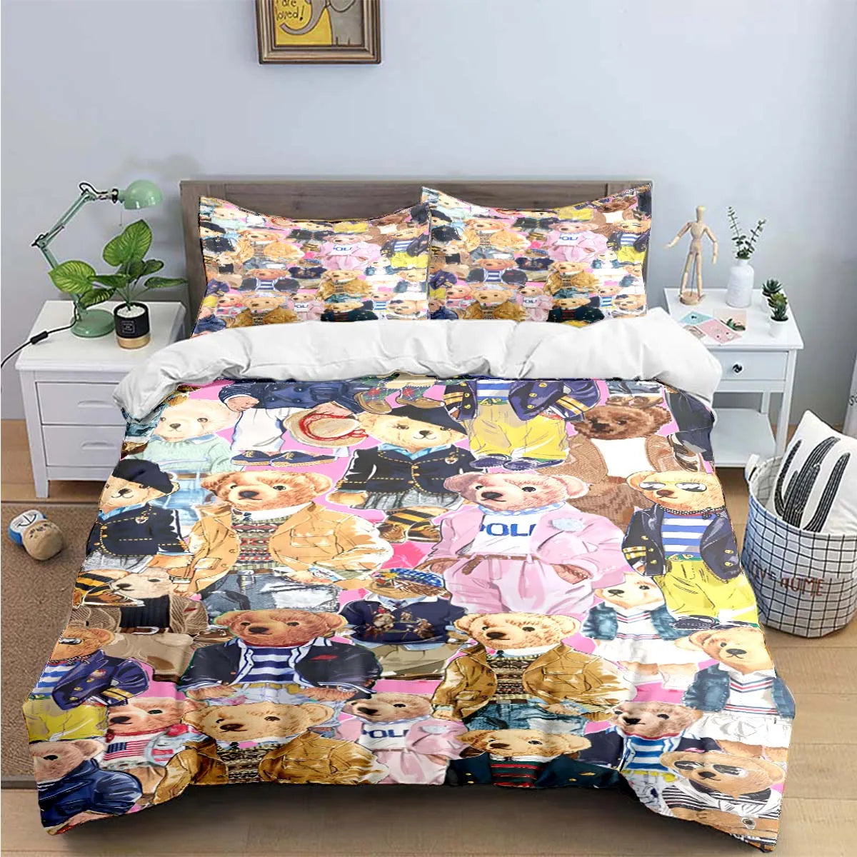 Bear Print Duvet Cover Set