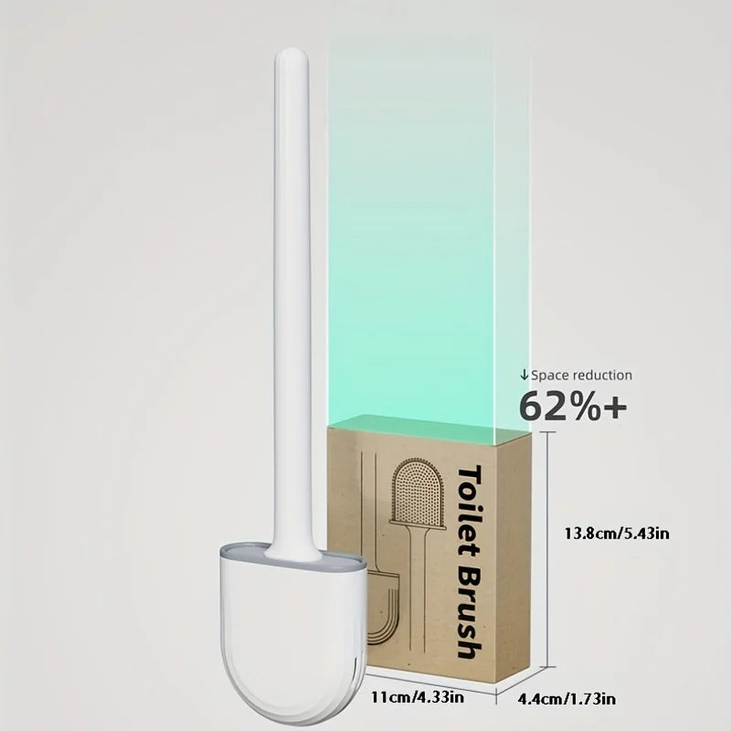 Wall-Mounted Toilet Brush & Holder