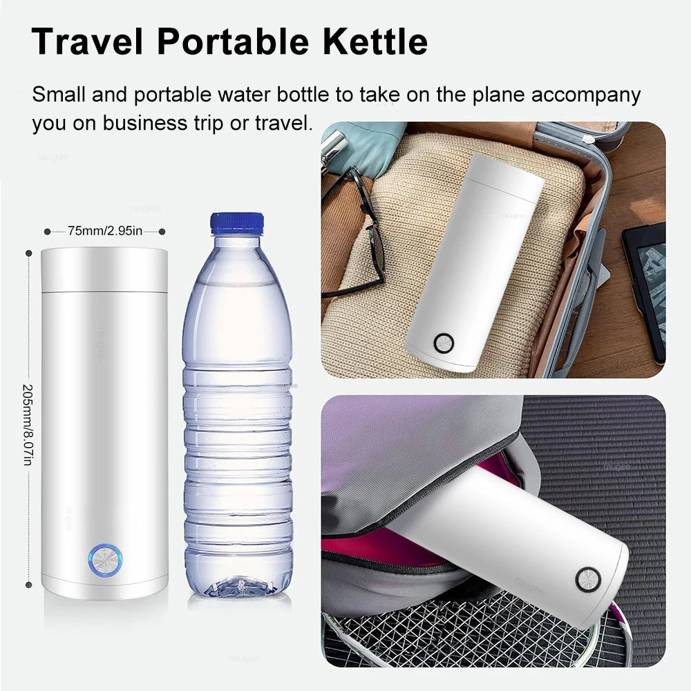 BrewMini™ Portable Travel Electric Kettle — 304 Stainless Steel Fast Boil