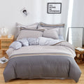 Cotton Stripe Duvet Cover Set — Geometric, Soft & Breathable