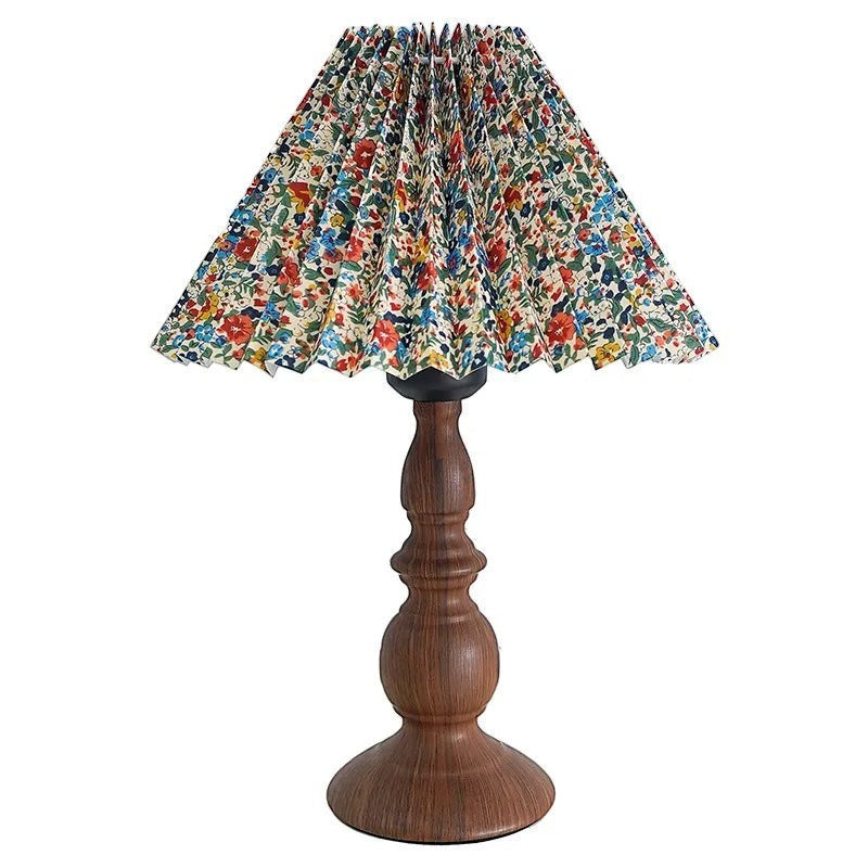 Wood Grain Bedside Table Lamp