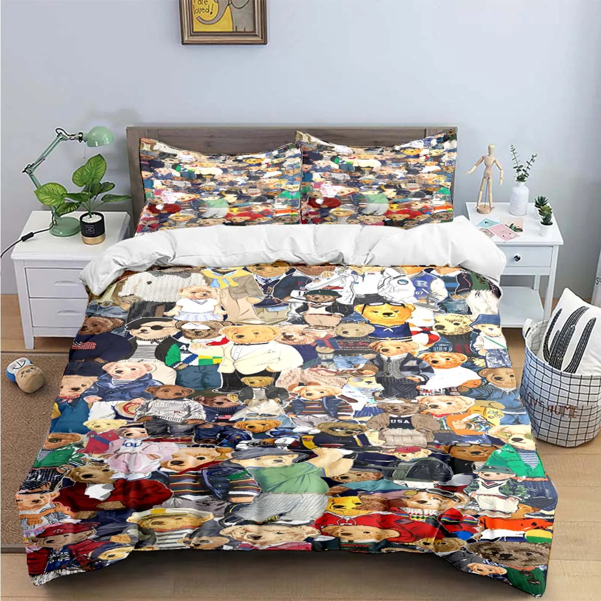 Bear Print Duvet Cover Set