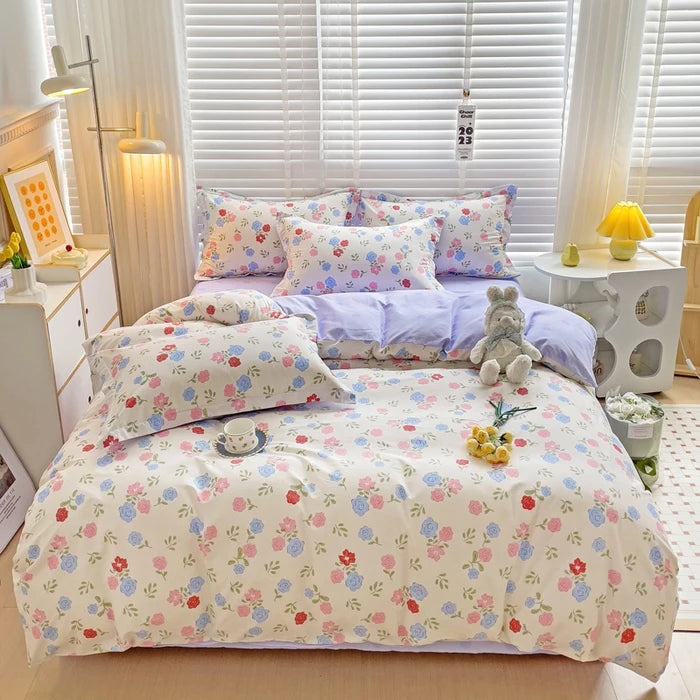 Cotton Stripe Duvet Cover Set — Geometric, Soft & Breathable