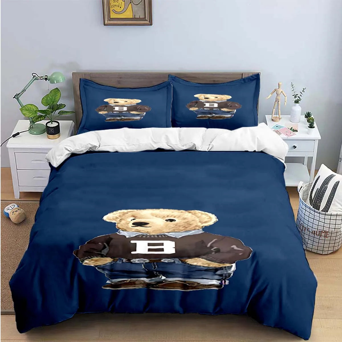 Bear Print Duvet Cover Set