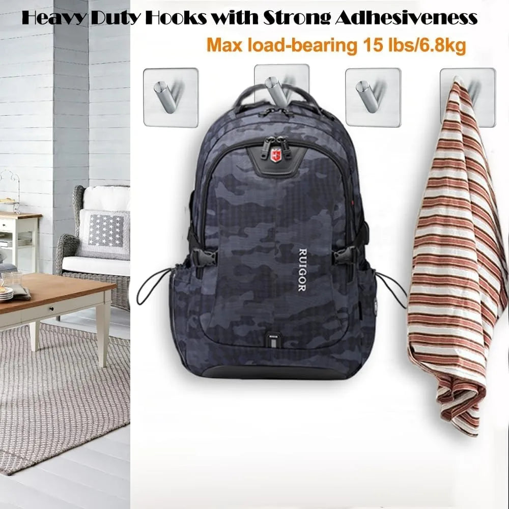 Heavy-Duty Adhesive Towel Hooks