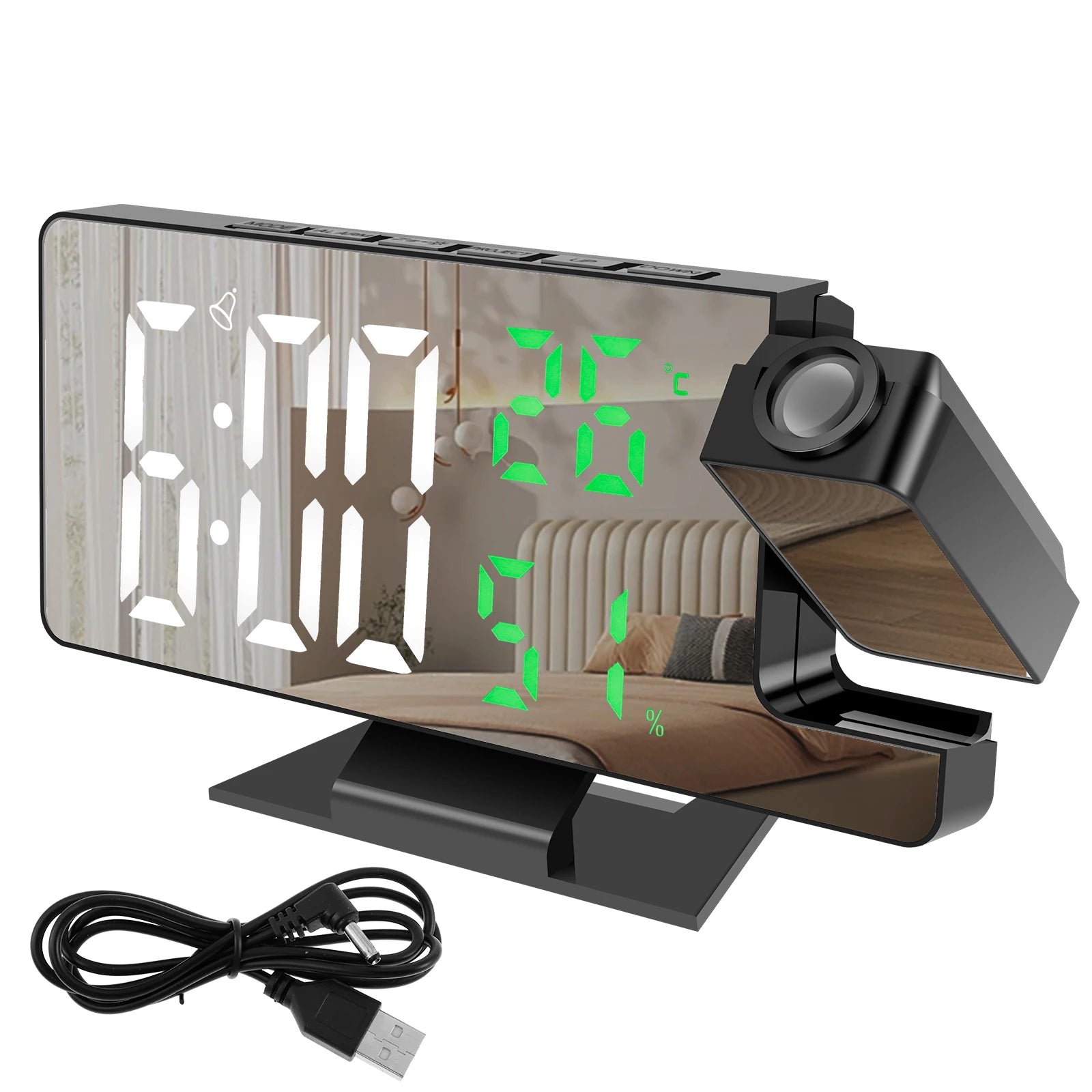 LED Projection Alarm Clock