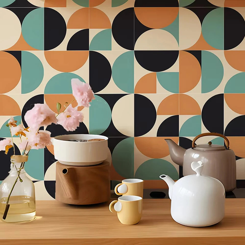 TileWrap™ Geometric Arch Peel & Stick Wall Tile Stickers — Waterproof, 10pcs per Set