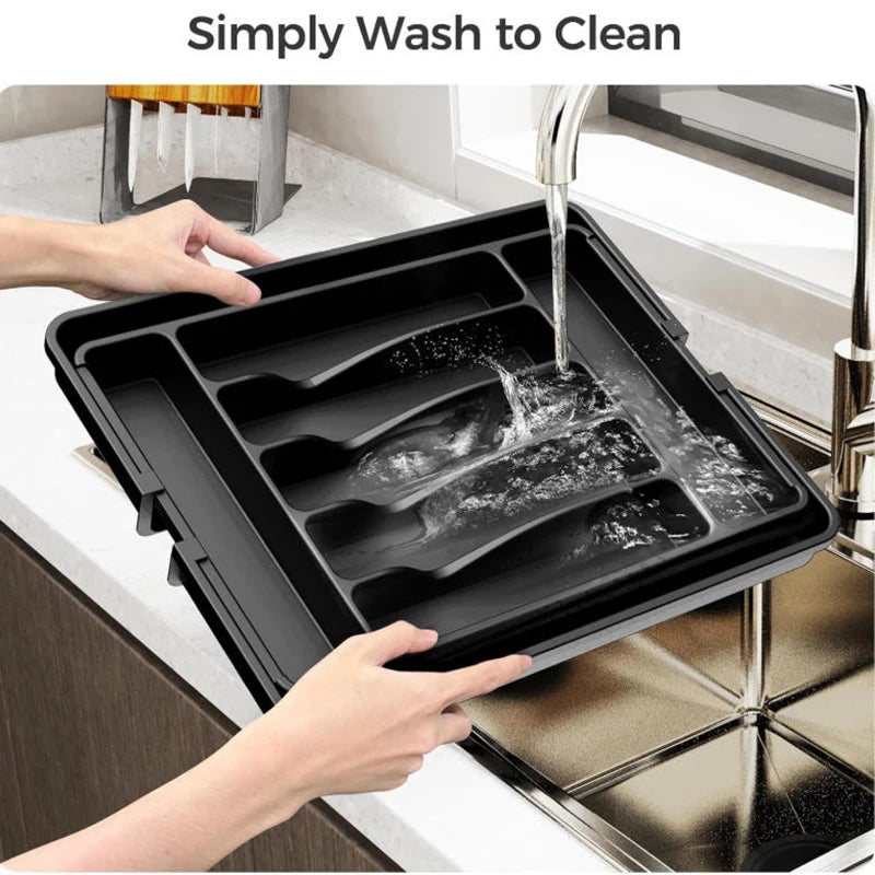 Expandable Kitchen Drawer Utensil Organizer