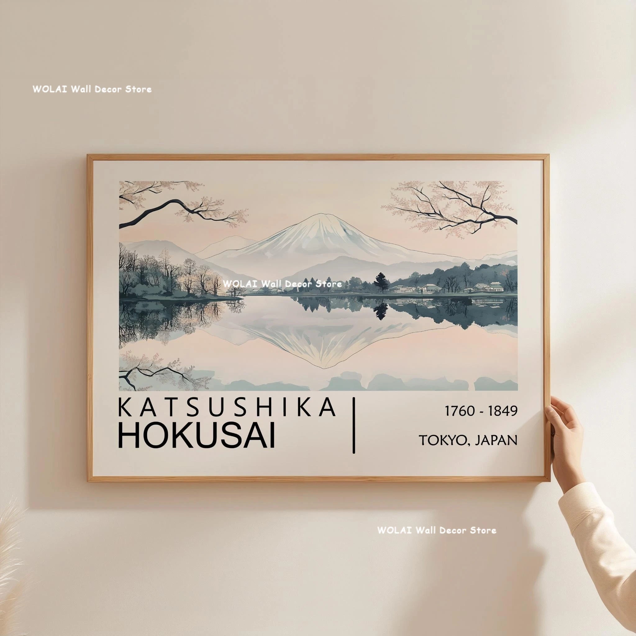 Japanese Art Canvas Print — Hokusai & Kusama Bedroom Wall Art