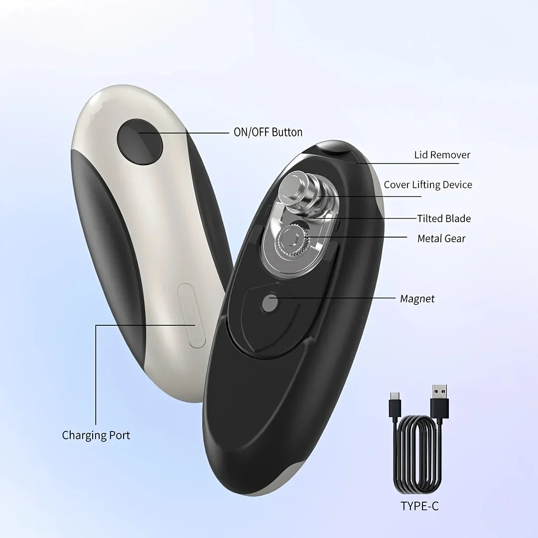 OpenEase™ Cordless Electric Can Opener — USB-C One-Button Automatic