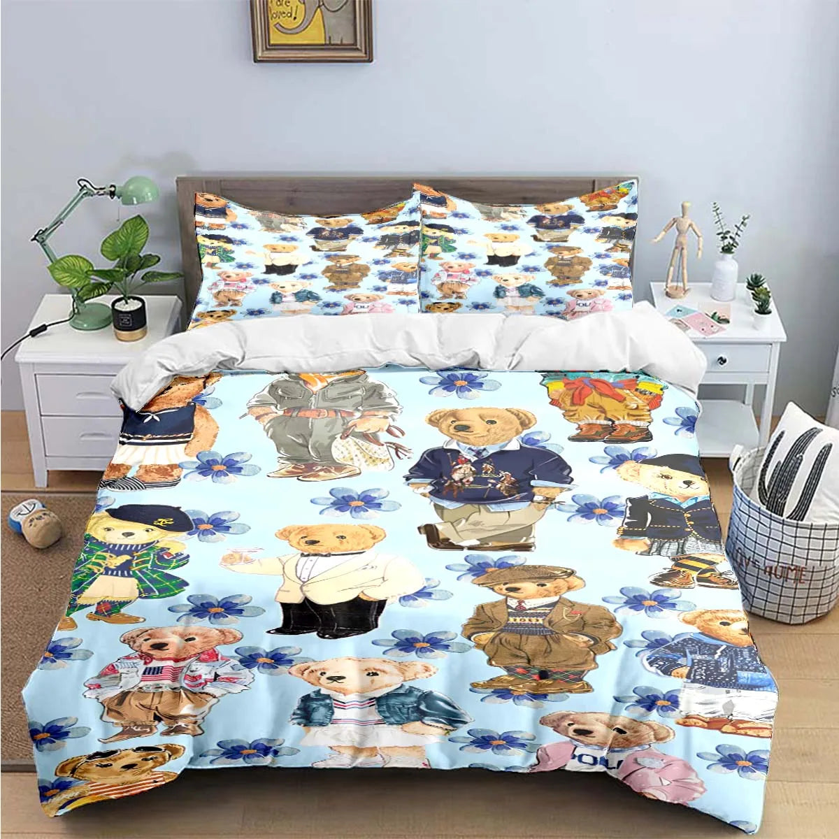 Bear Print Duvet Cover Set