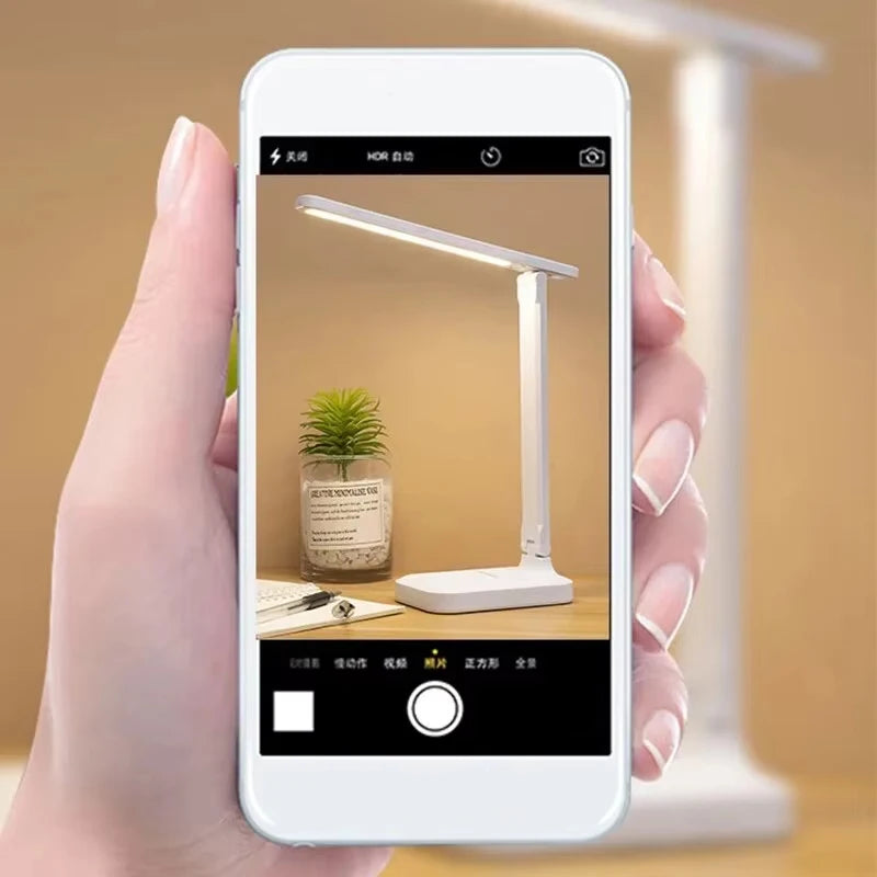 LED Foldable Desk Lamp with Stepless Dimming