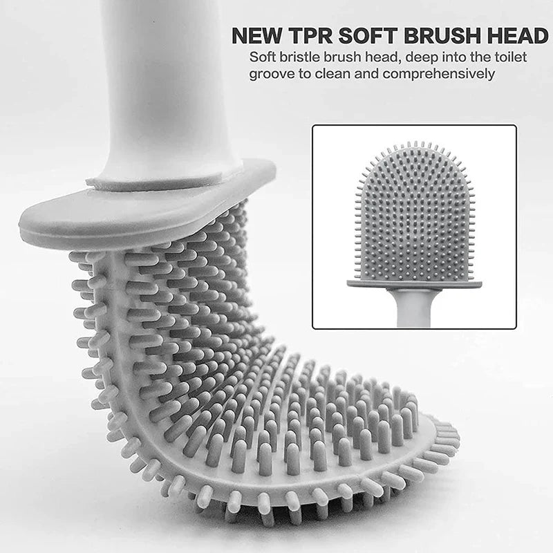 Wall-Mounted Toilet Brush & Holder