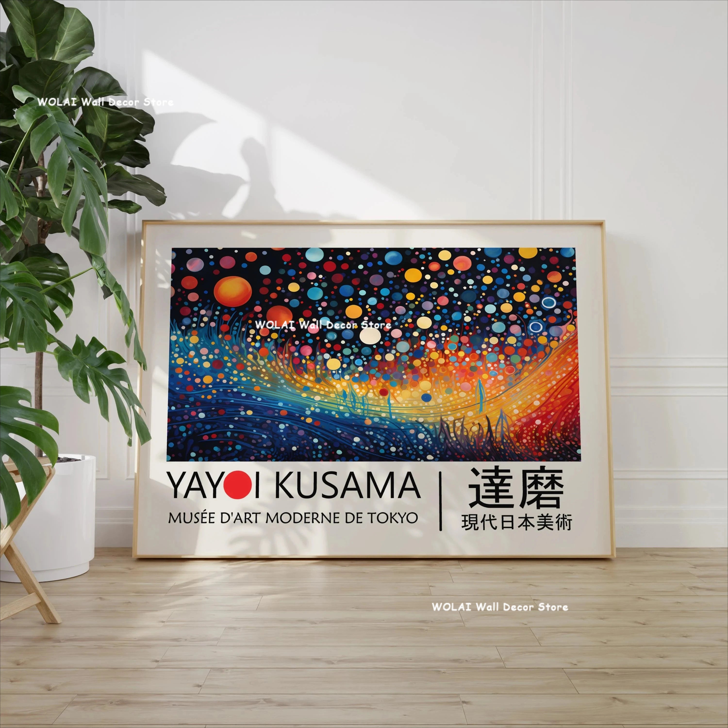 Japanese Art Canvas Print — Hokusai & Kusama Bedroom Wall Art