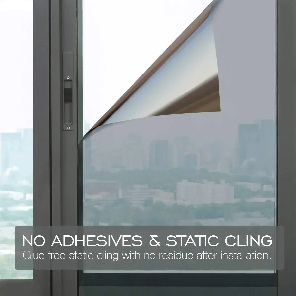 Galaxy Reflect™ Privacy Window Film — One-Way Mirror, UV Blocking, No-Glue DIY