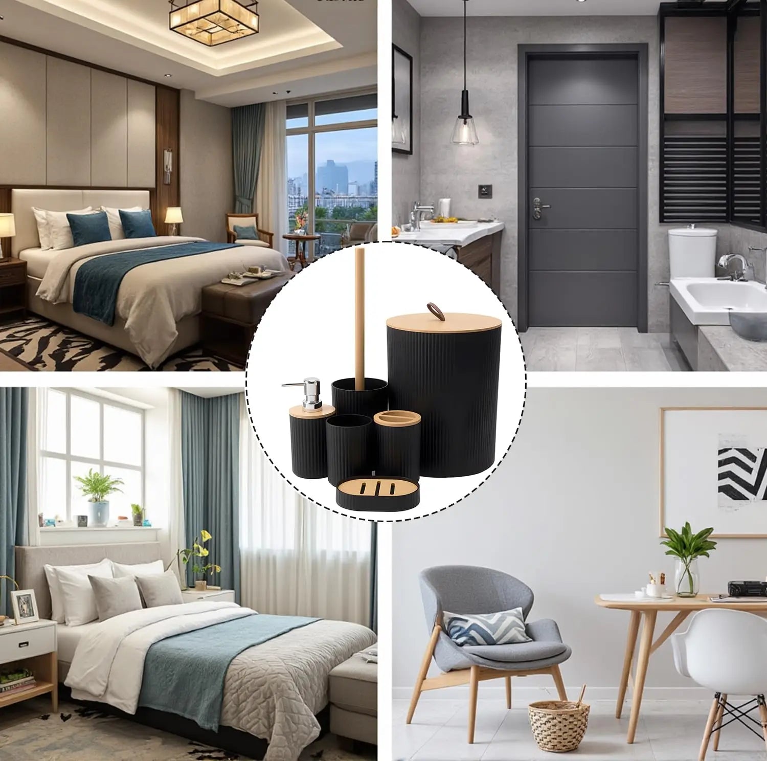 Modern Bathroom Accessories Set