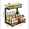 2-Tier Pull-Out Under-Sink Organizer — Adjustable Carbon Steel
