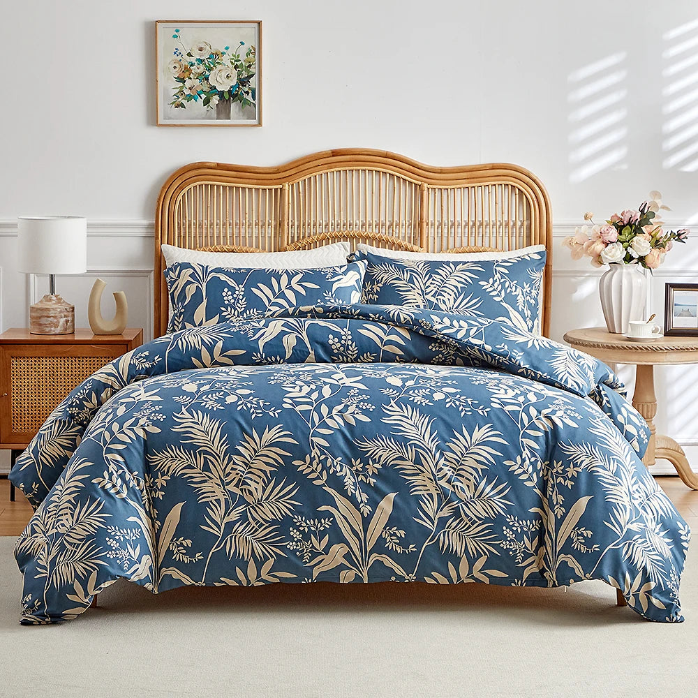 Vintage Floral Duvet Cover Set — Soft, Breathable, All-Season