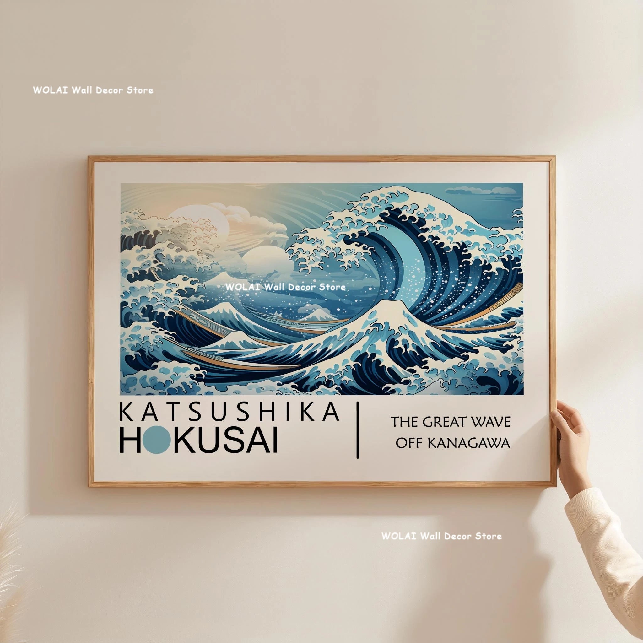 Japanese Art Canvas Print — Hokusai & Kusama Bedroom Wall Art