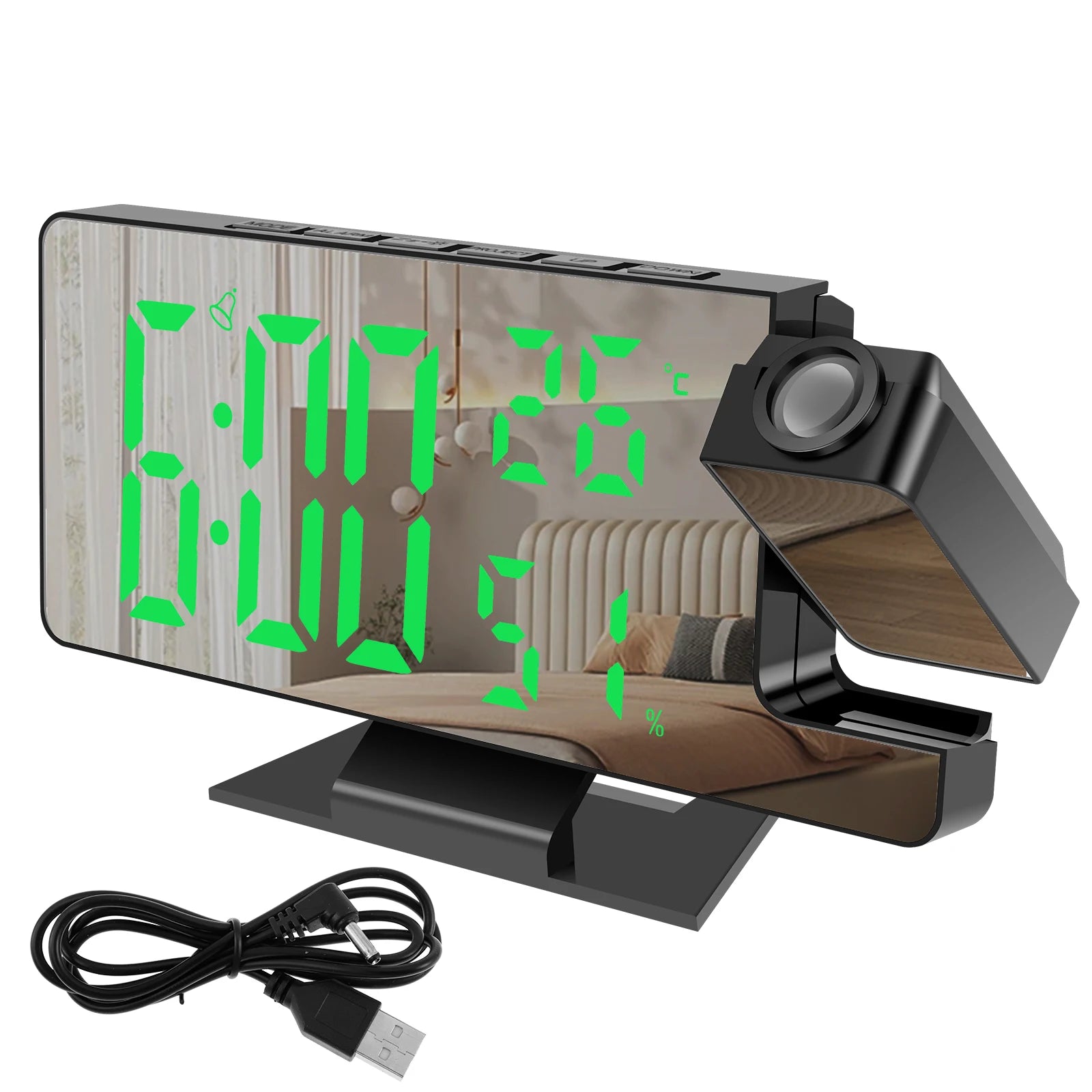 LED Projection Alarm Clock