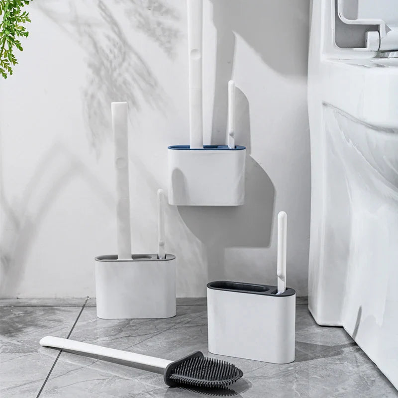 Wall-Mounted Toilet Brush & Holder