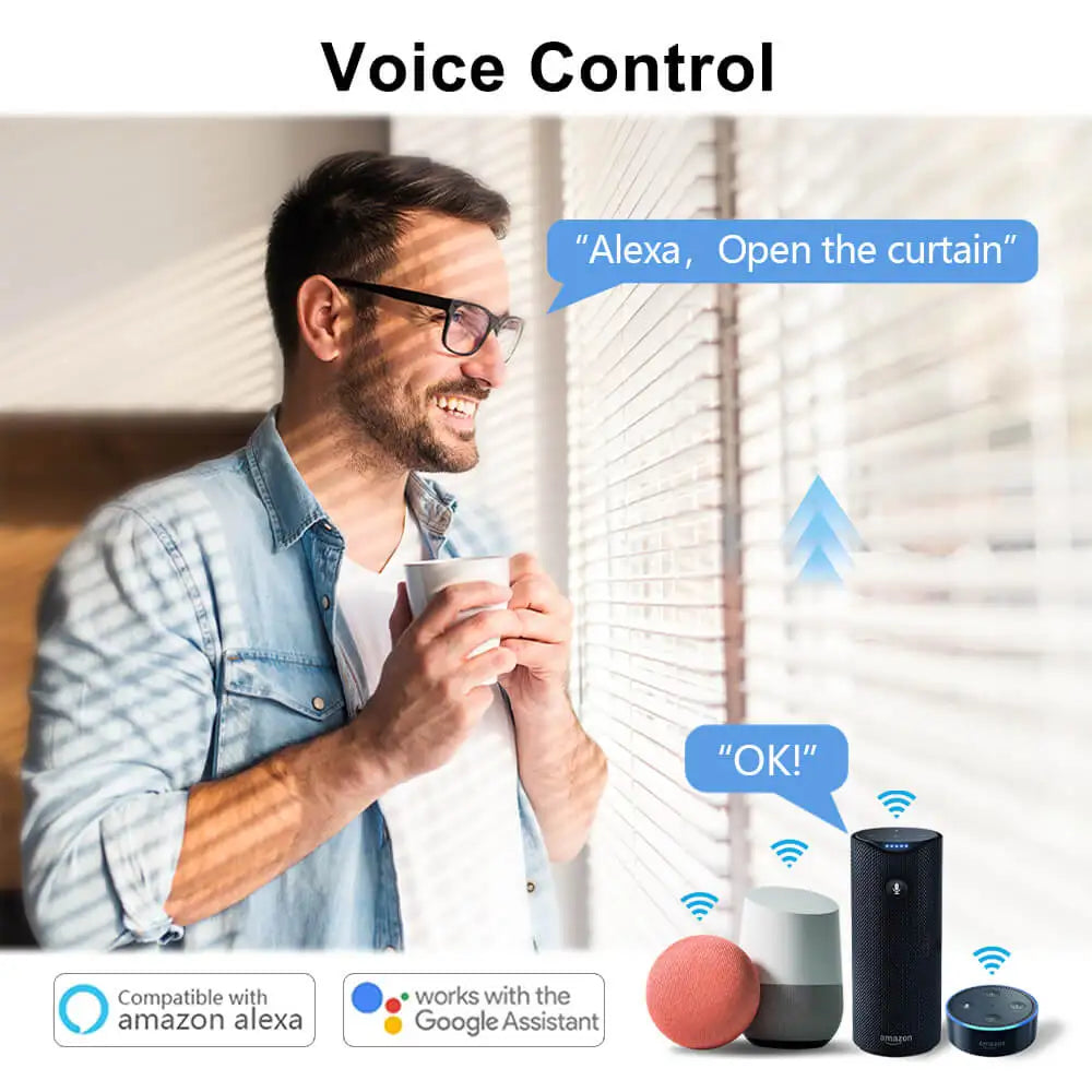 Smart Curtain Switch — WiFi, Voice & App Control