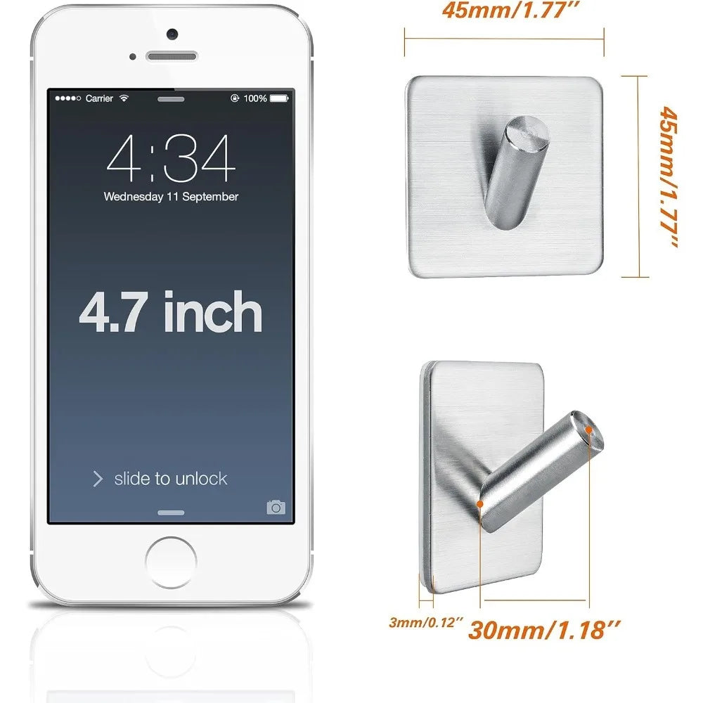 Heavy-Duty Adhesive Towel Hooks