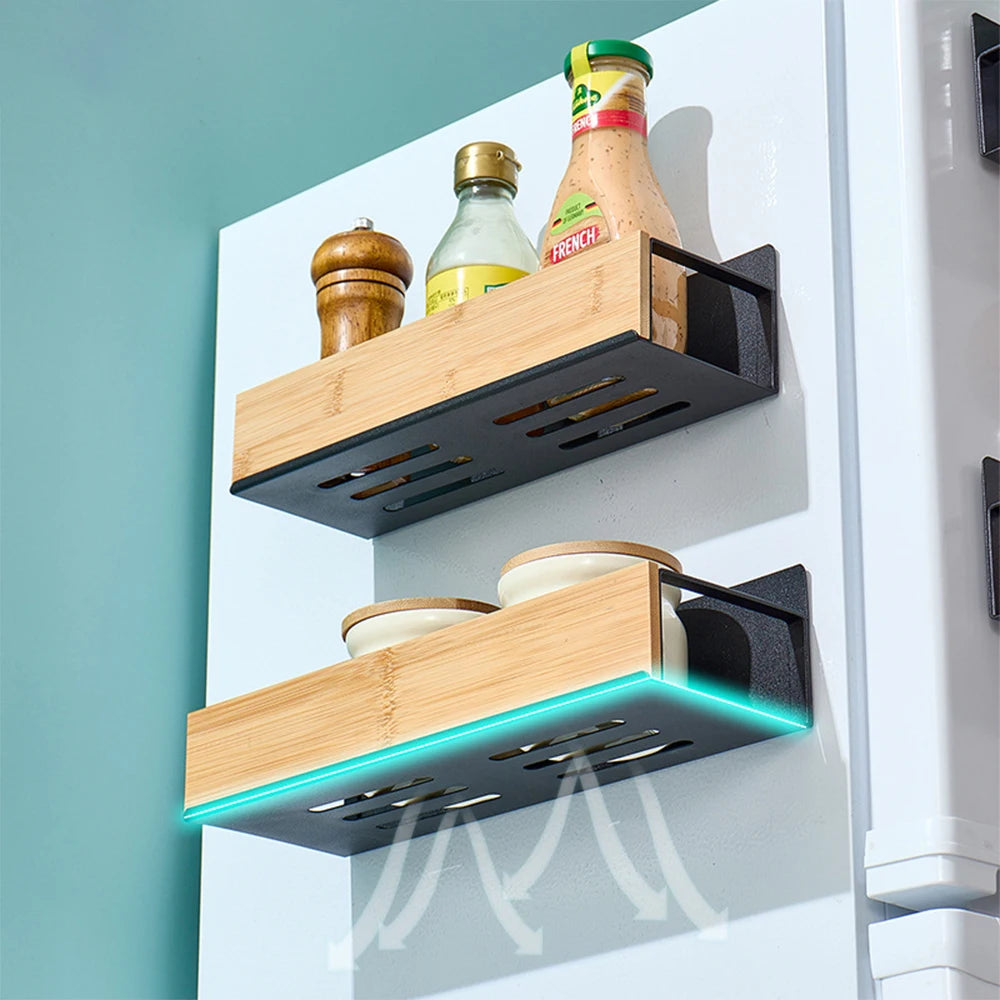 Magnetic Fridge Spice Rack & Storage Shelf