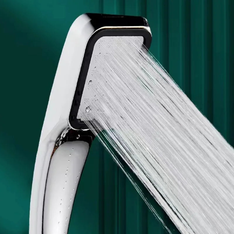 FlowMax™ Square Shower Head — 300-Nozzle High-Pressure Handheld