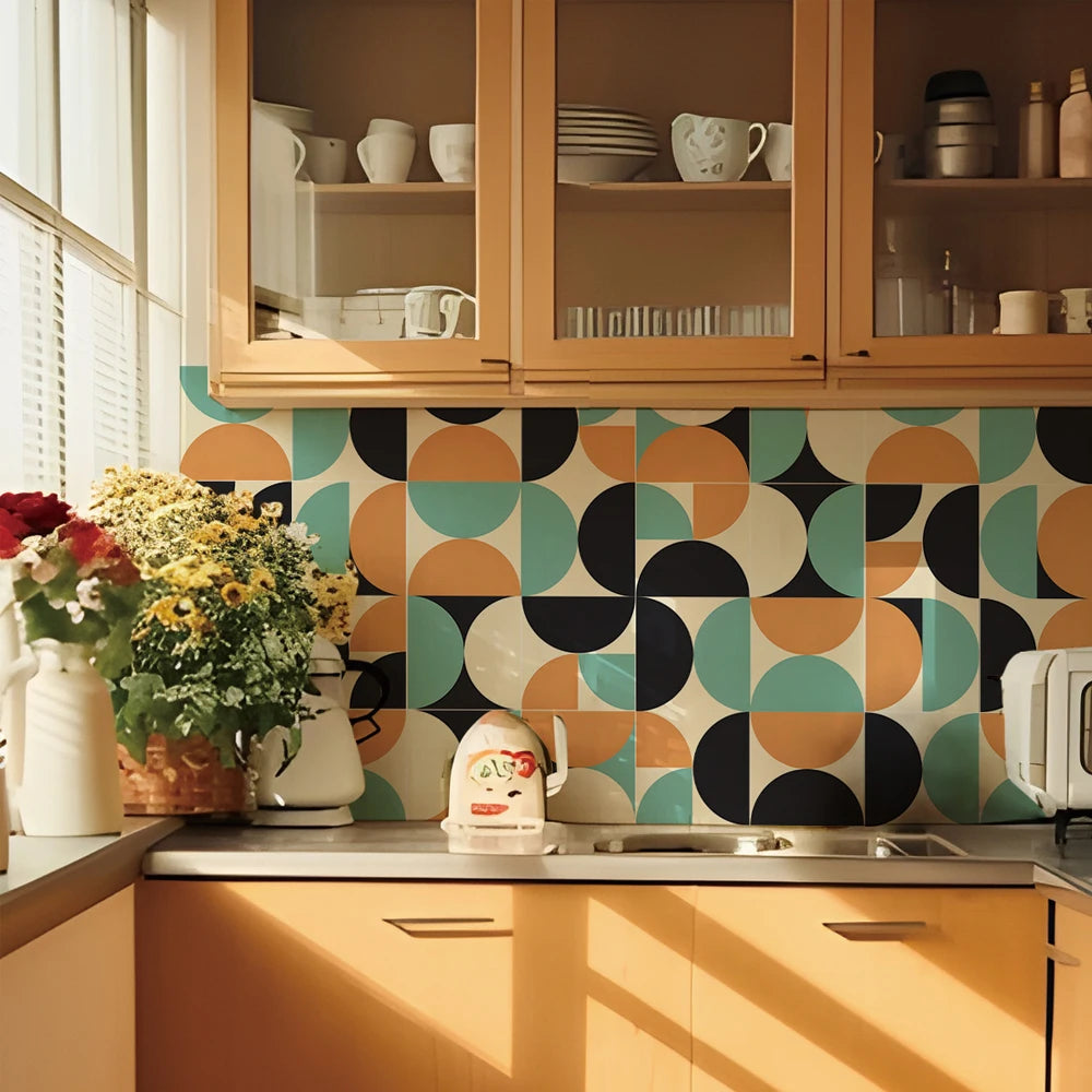 TileWrap™ Geometric Arch Peel & Stick Wall Tile Stickers — Waterproof, 10pcs per Set