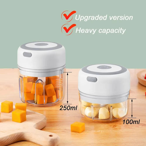 ChopMate™ USB Electric Mini Food Chopper — 250ML Garlic, Onion & Vegetable Mincer