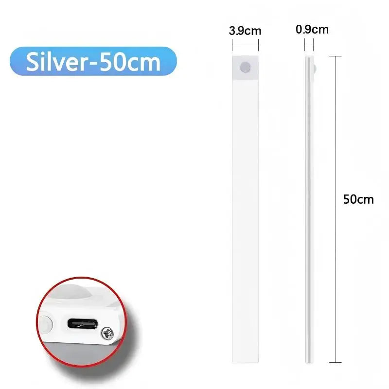 GlowBar™ Wireless Motion Sensor Closet Light — USB Rechargeable, Dimmable, 3 Color Modes