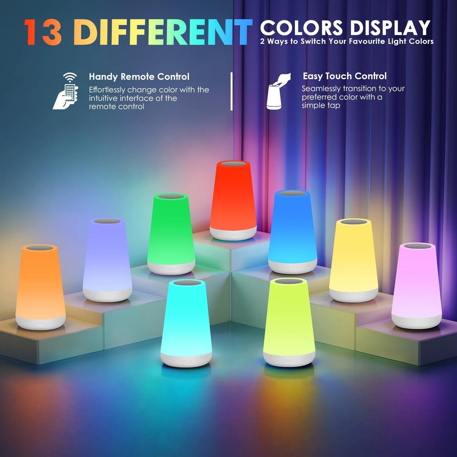 RGB LED Night Light with Remote Control
