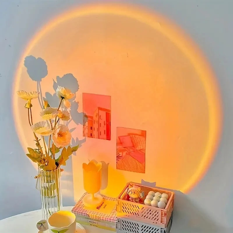 Sunset Projection Lamp — Ambient Bedroom Mood Light