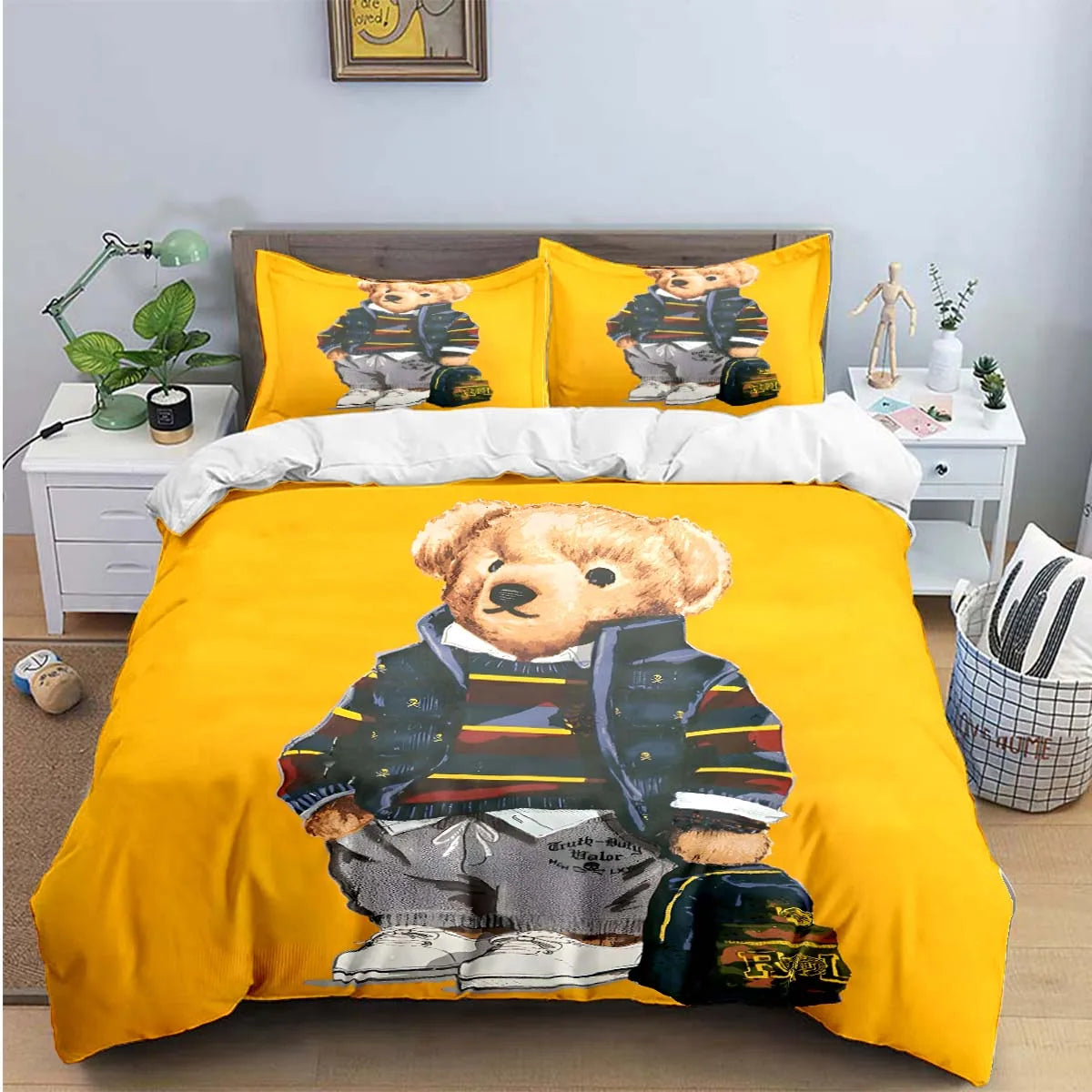 Bear Print Duvet Cover Set