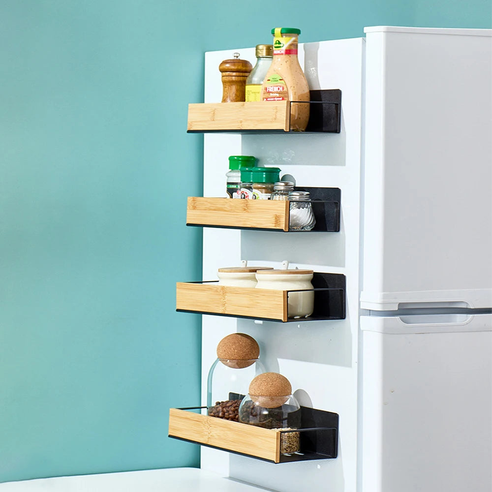 Magnetic Fridge Spice Rack & Storage Shelf