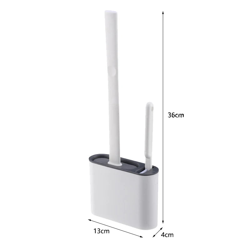 Wall-Mounted Toilet Brush & Holder