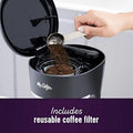 Compact Programmable Coffee Maker — Auto Pause, Glass Carafe