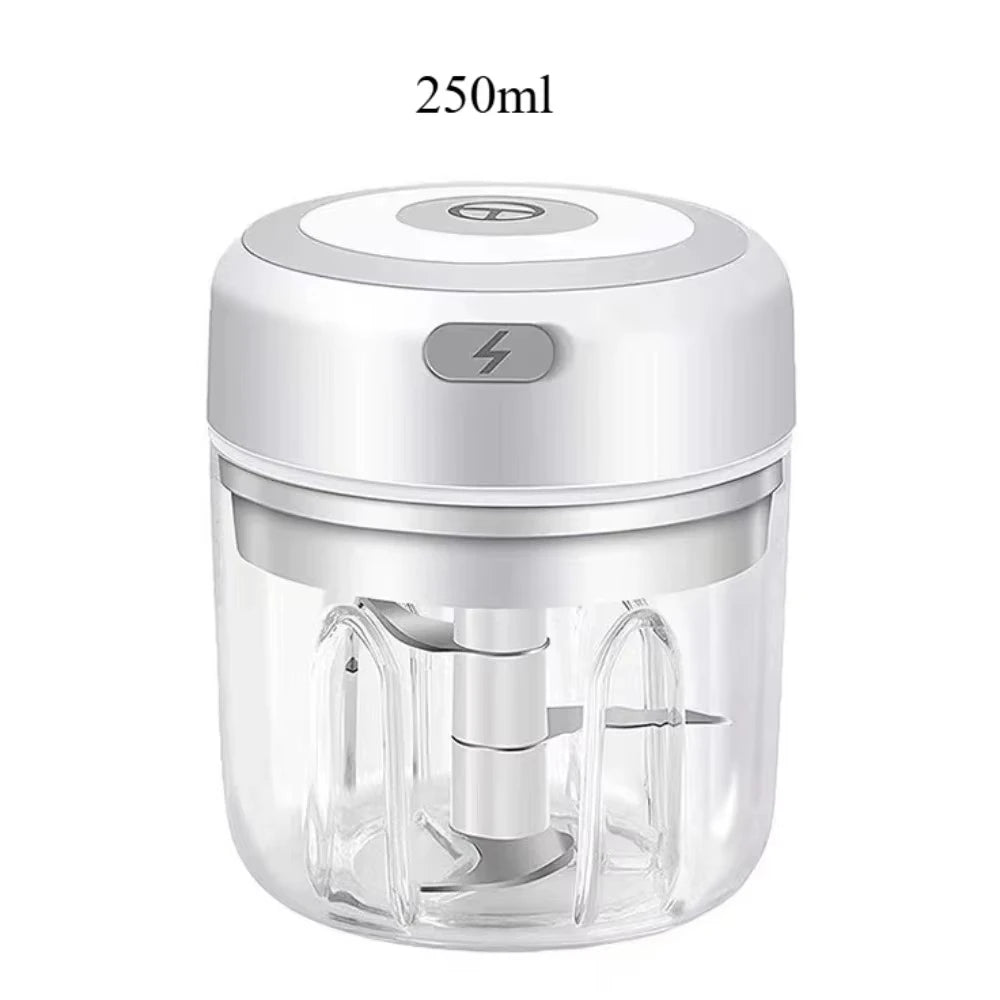 ChopMate™ USB Electric Mini Food Chopper — 250ML Garlic, Onion & Vegetable Mincer