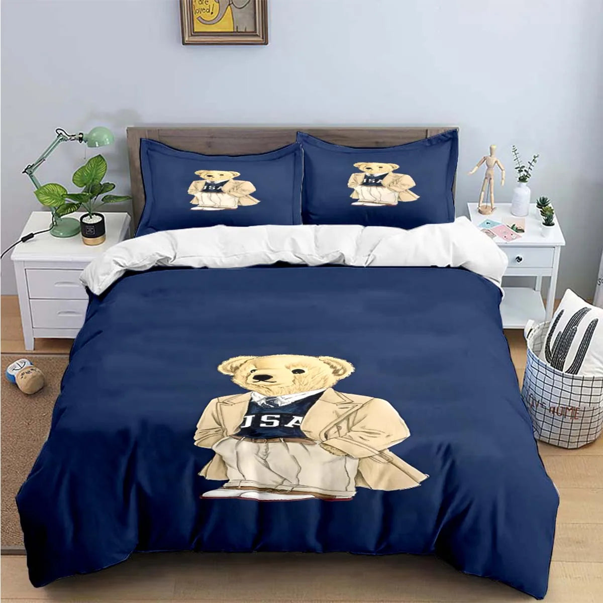 Bear Print Duvet Cover Set