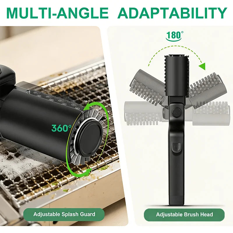 Electric Grill Brush — 3-Speed, 180° Adjustable Head