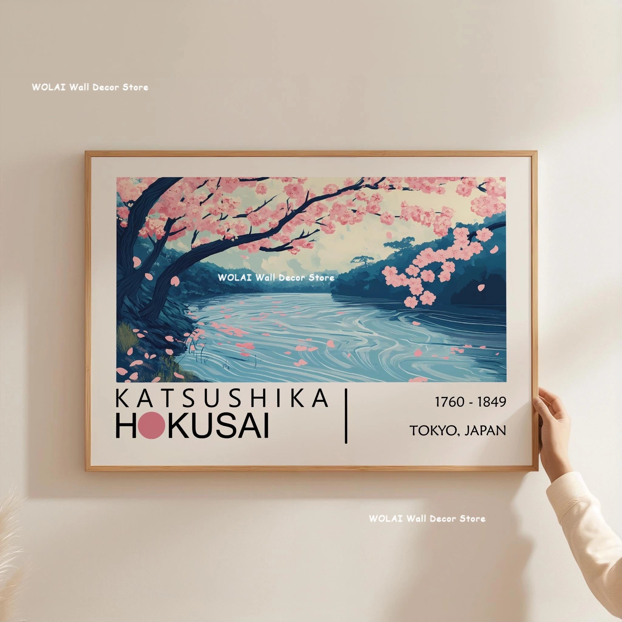 Japanese Art Canvas Print — Hokusai & Kusama Bedroom Wall Art